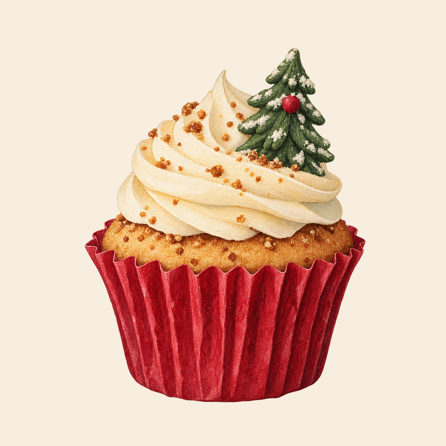 Winter berry cupcake