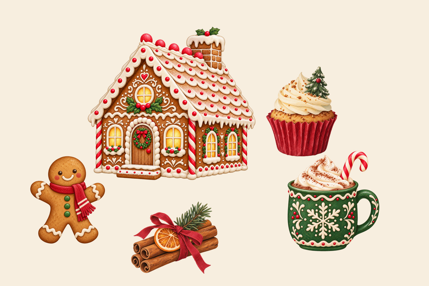 Christmas bakery composition