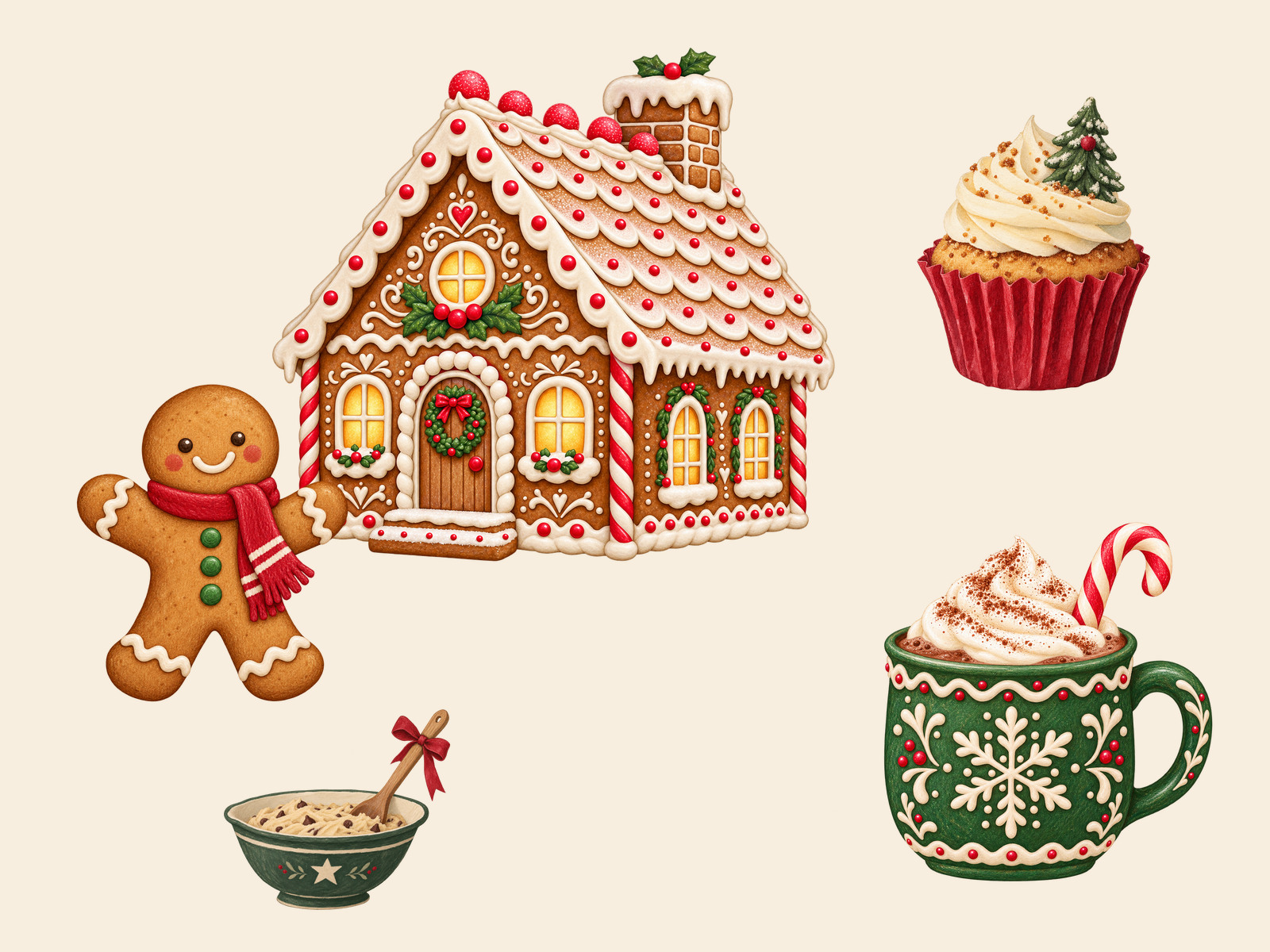 Selected illustrations from Christmas Bakery