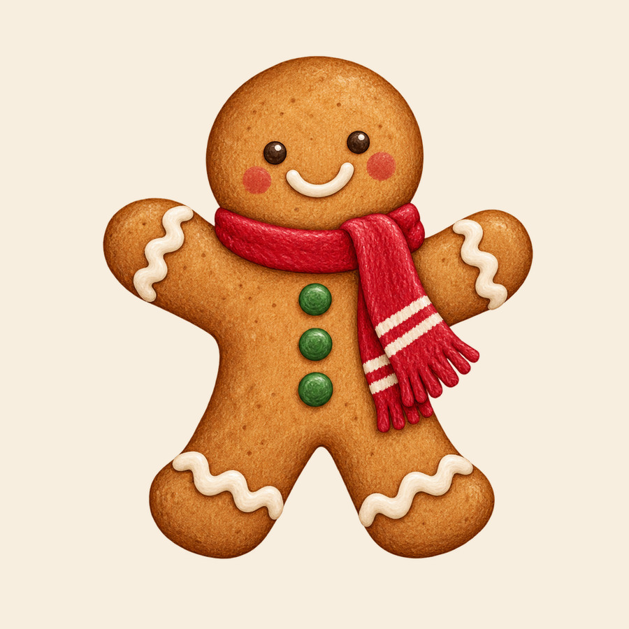 Free gingerbread cookie PNG from Christmas Bakery
