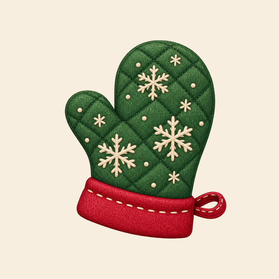 Snowflake oven mitt