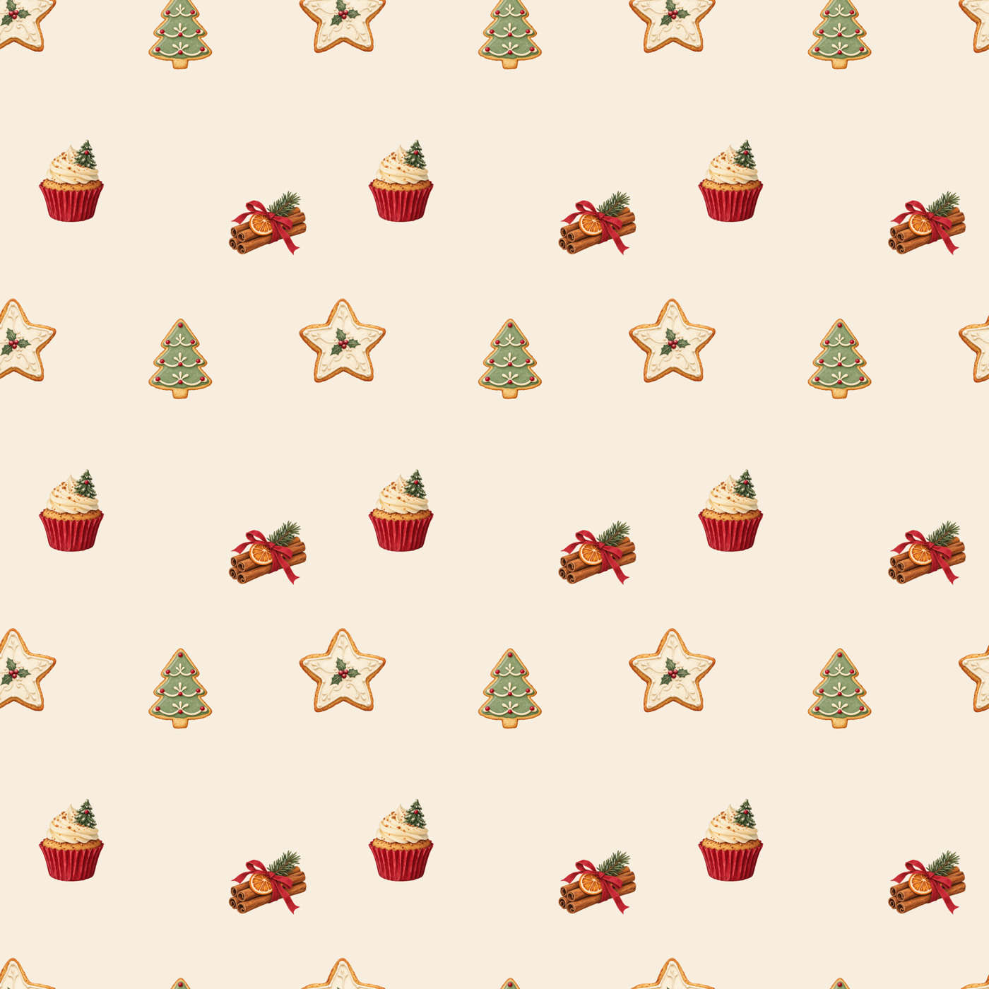 Christmas bakery seamless tile