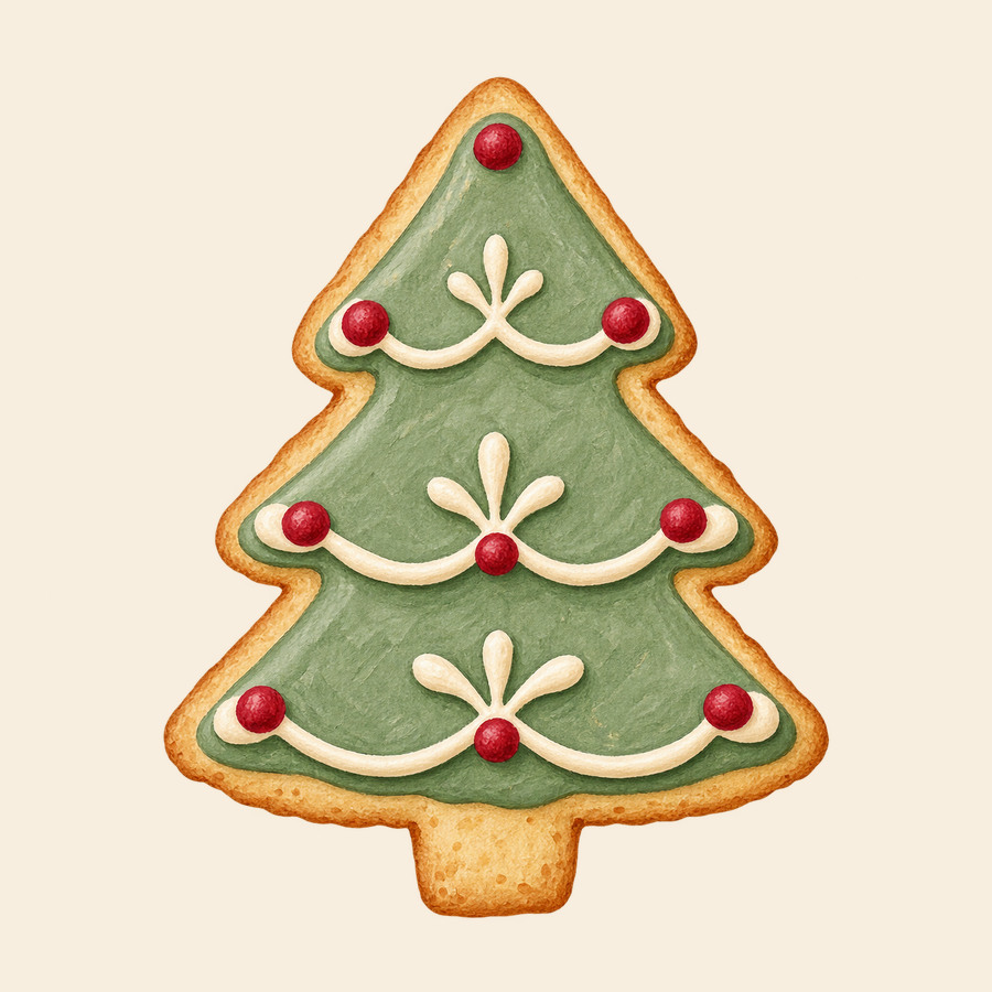 Christmas tree shortbread