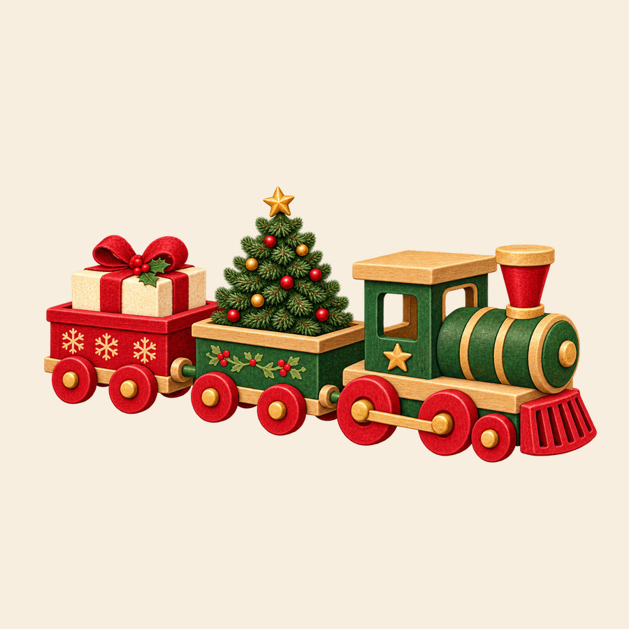 The Christmas toy train