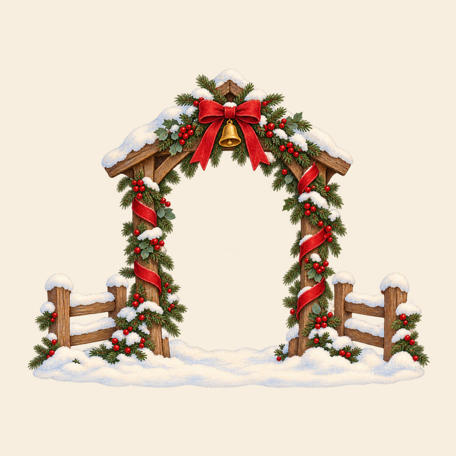 Christmas welcome arch