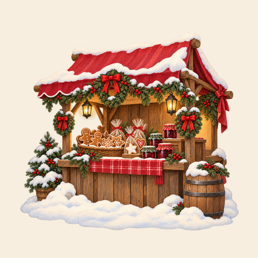 Christmas market stall