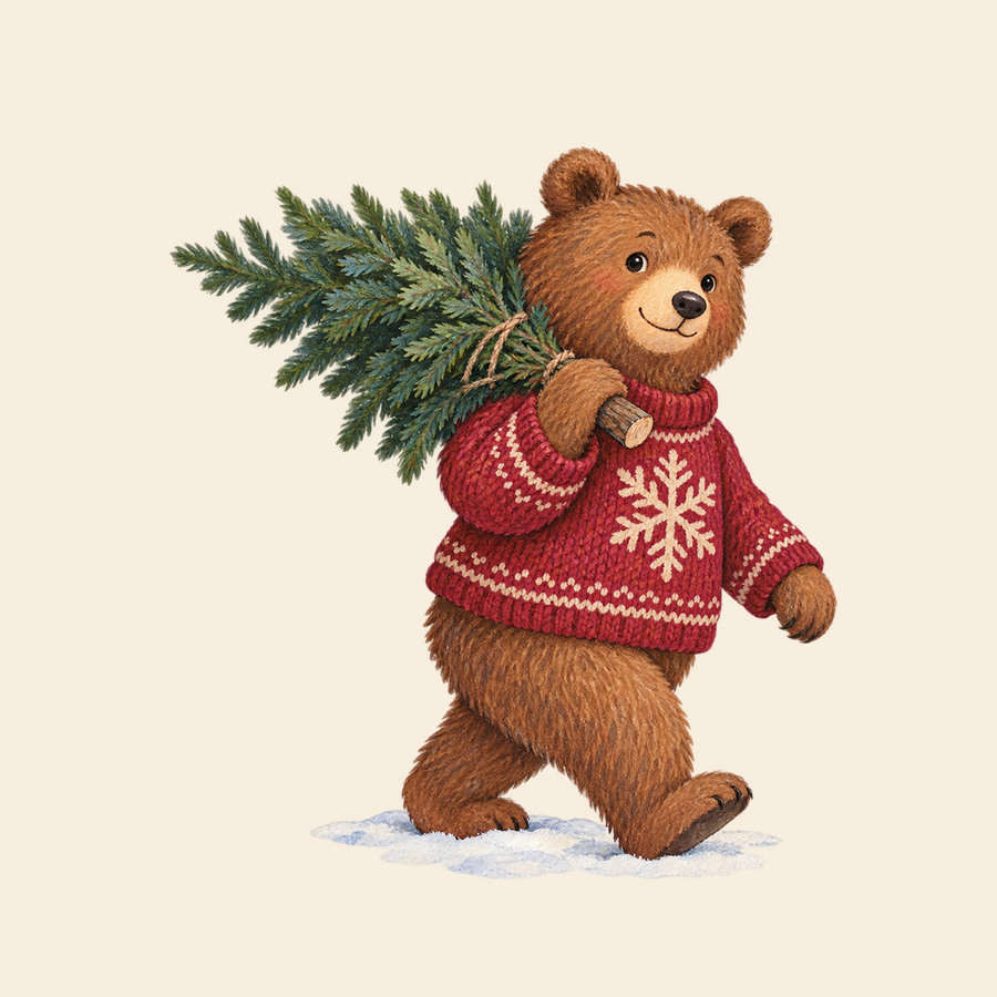 Bear brings home the tree