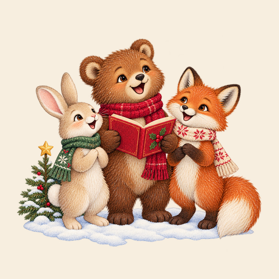 Forest friends sing together